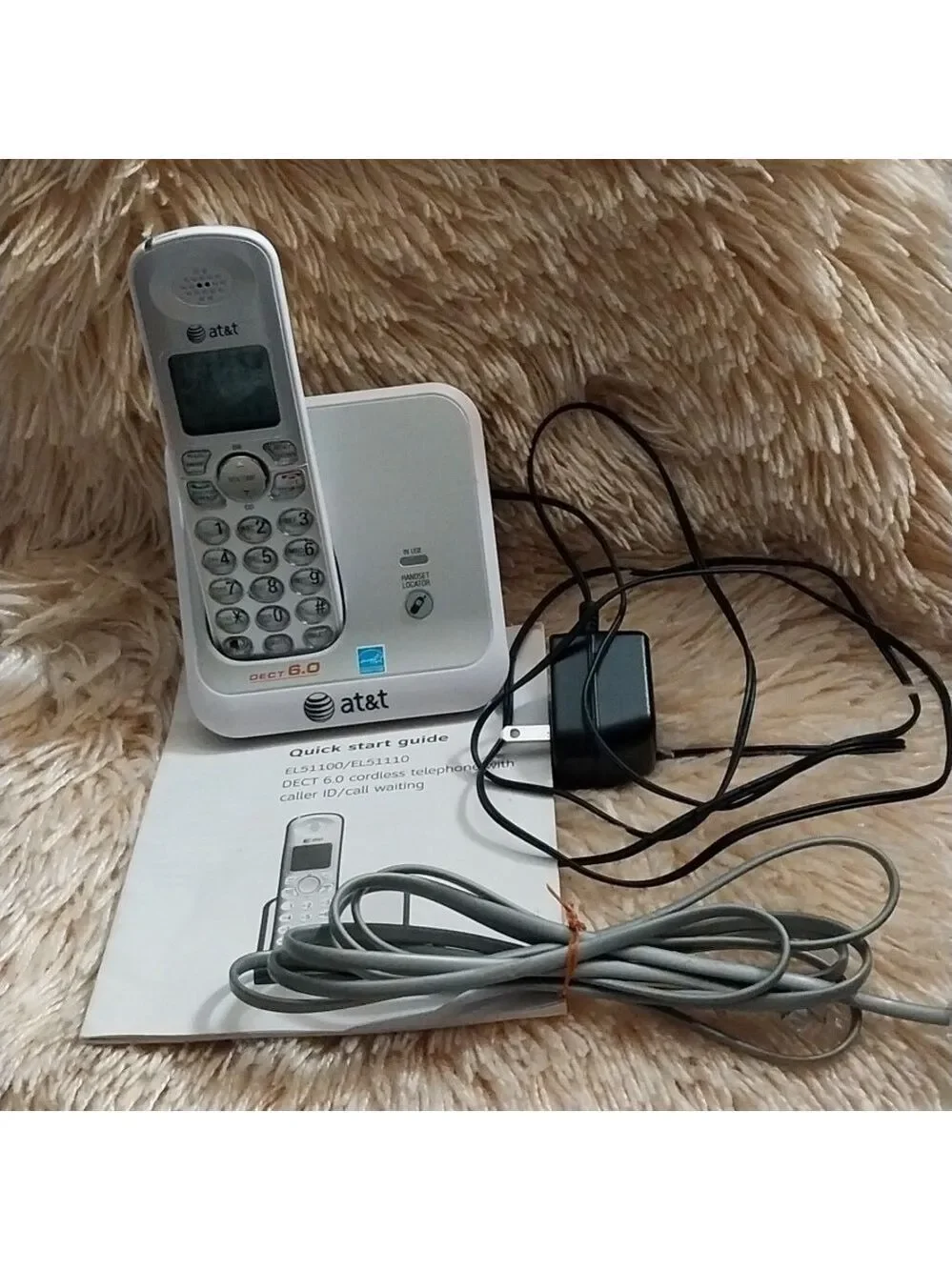 AT&T Cordless Telephone #EL51110 Dect 6.0 Digital5.02 - Picture 1 of 10
